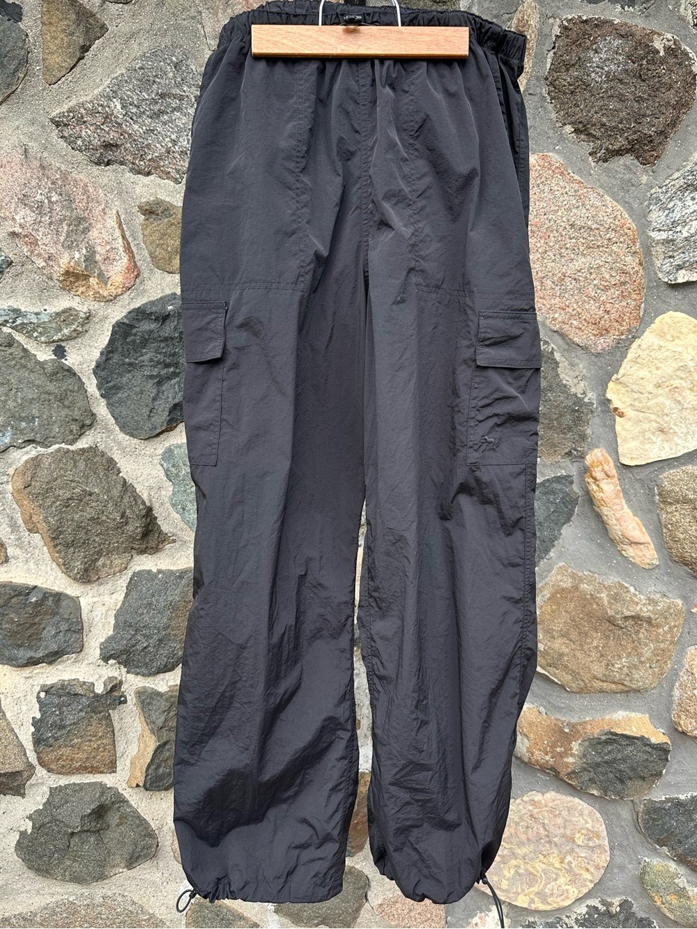 Victoria Secret PINK Black Parachute Pants